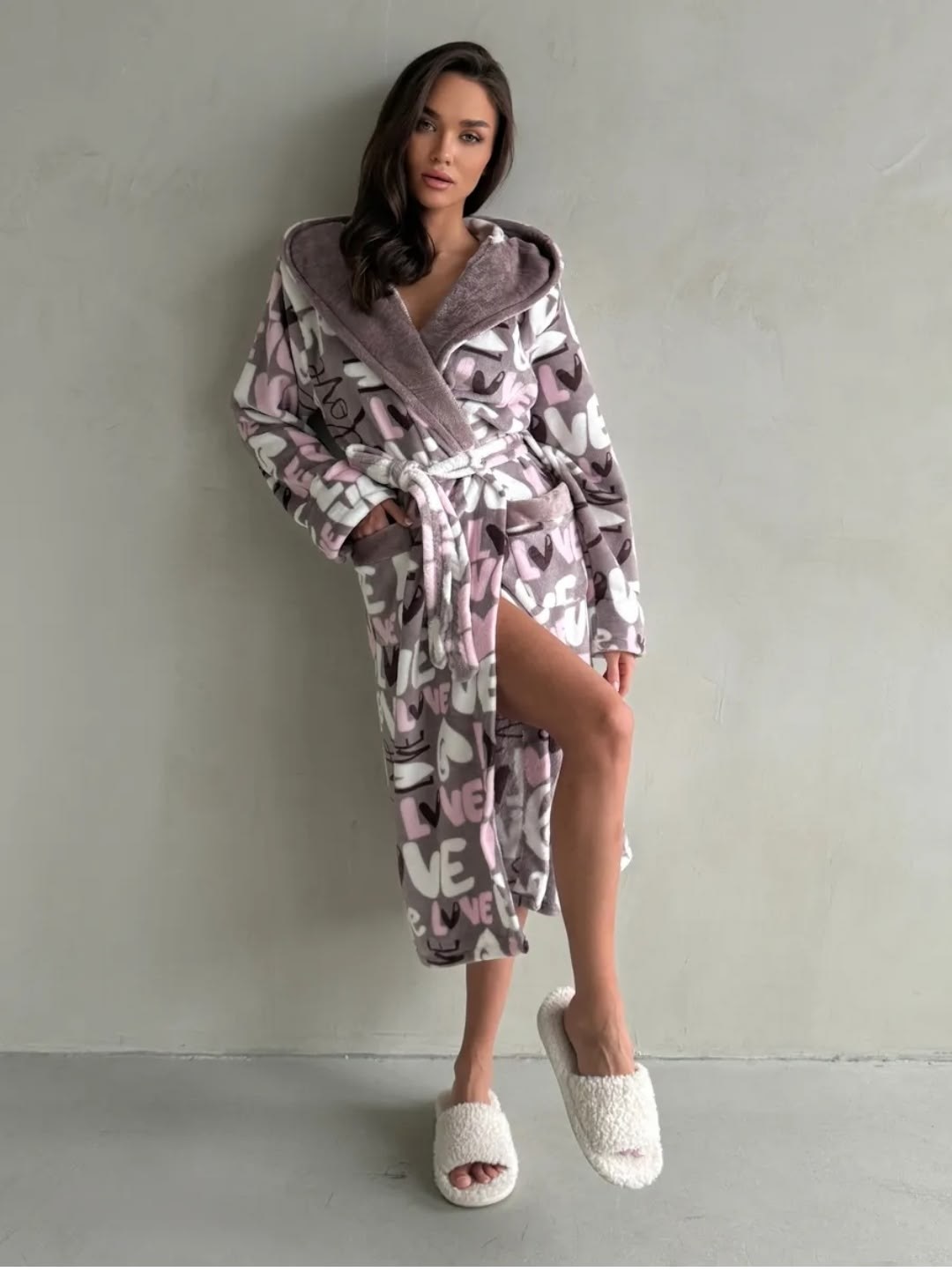 женский халат,халат домашний теплый,халат велсофт,халат с капюшоном,женский домашний халат