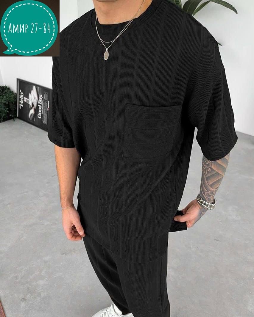 мужской костюм черный,мужская мода,костюм черный,футболки мужские оверсайз,мужские летние костюмы