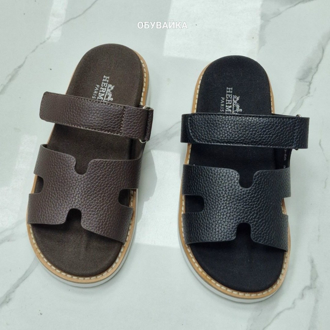 ,тапки гермес мужские,шлепанцы hermes,шлепанцы hermes коричневые,мужские шлепанцы