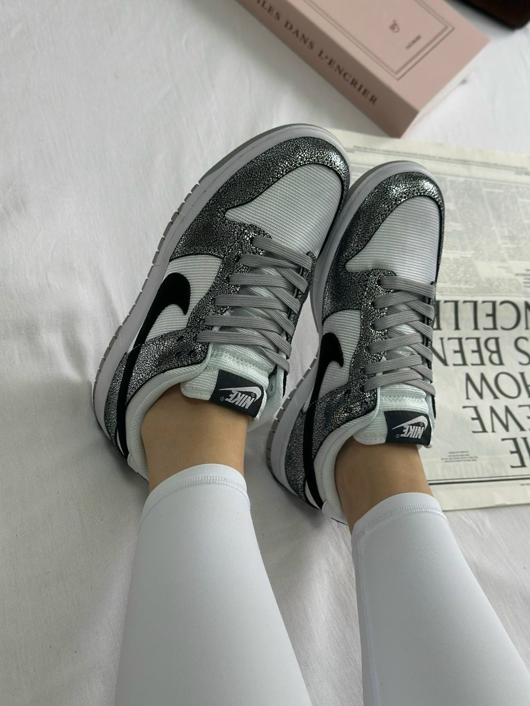женские кроссовки nike dunk low golden gals,nike dunk low,nike dunk silver,кроссовки,кроссовки найк данк