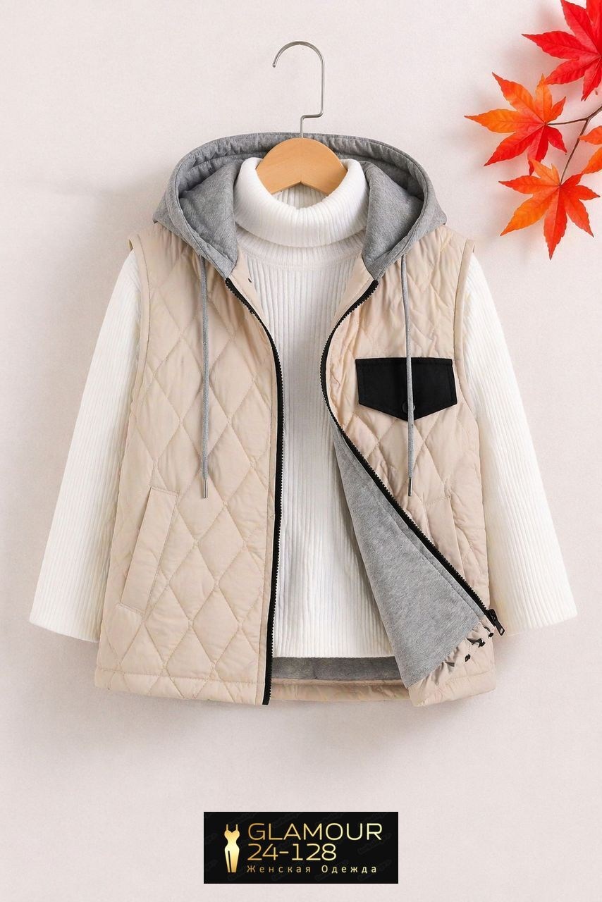 детский жилет,жилетка демисезонная,жилетка для детей,жилет для девочек,жилет с капюшоном