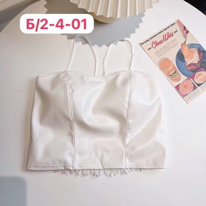 кожаный топ,бюстье,топ женский,женский топ на бретелях