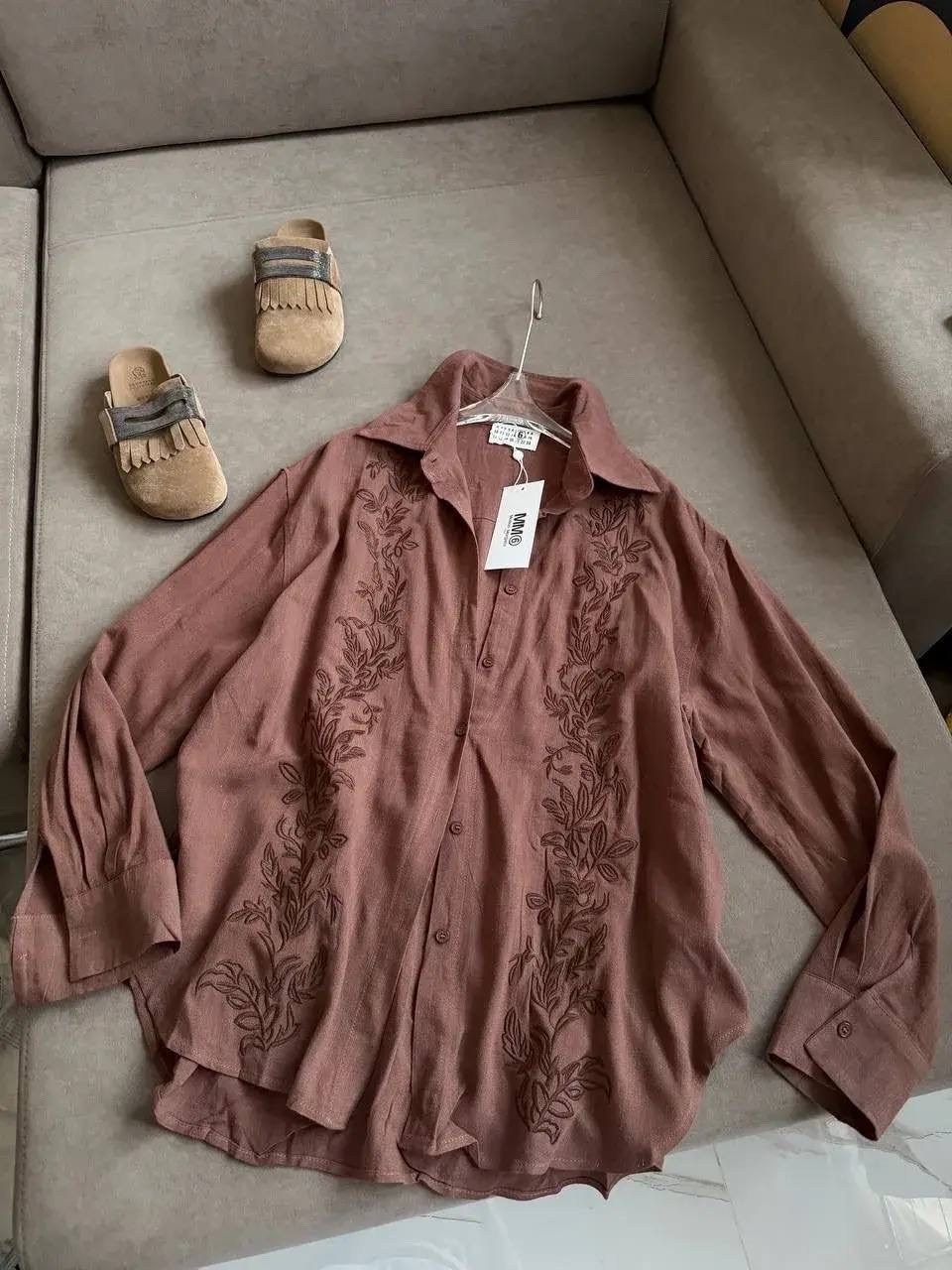 винтажная блузка,женская рубашка,блузка рубашка,блузка с вышивкой,повседневная рубашка