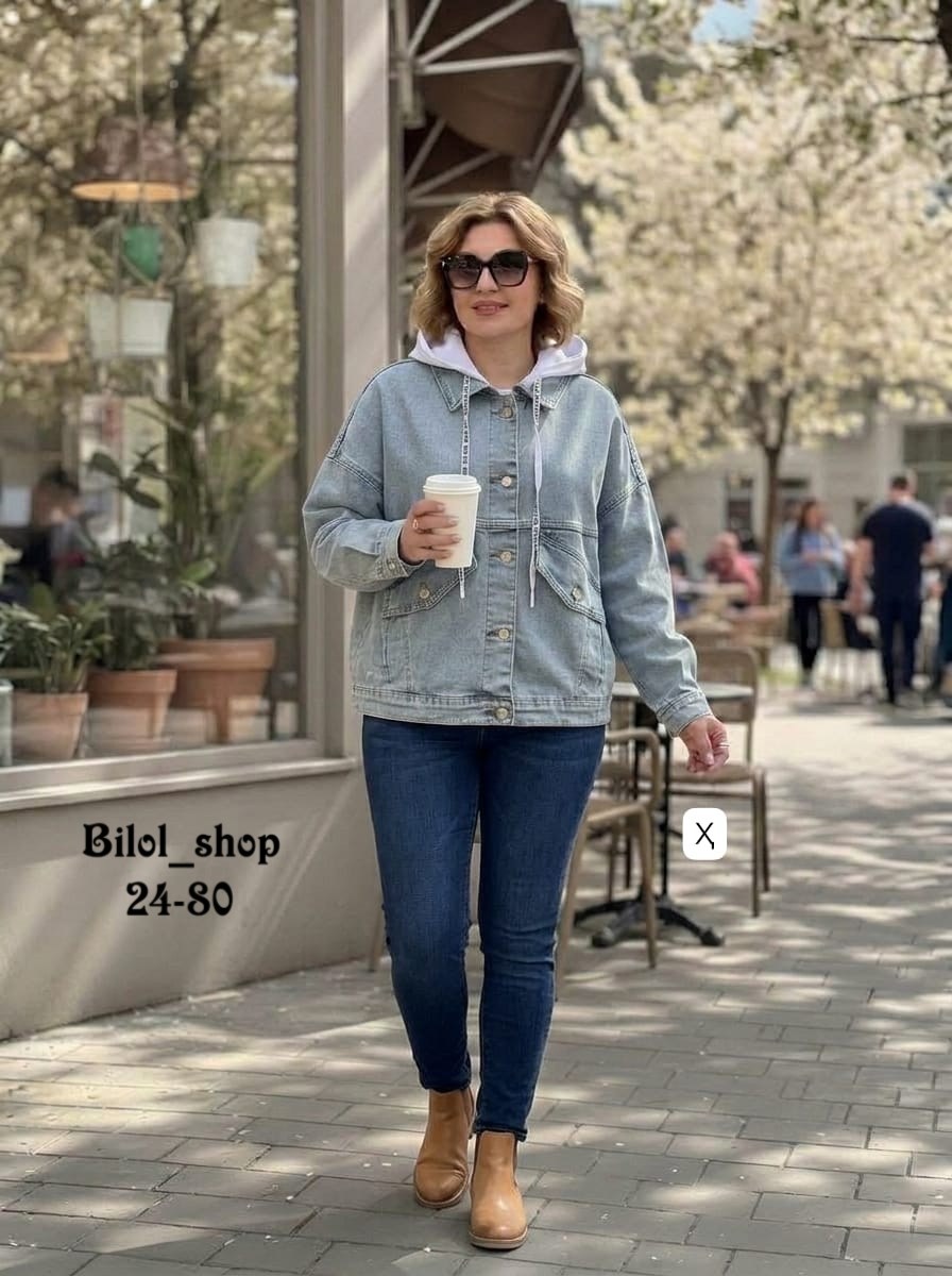 джинсовая женская куртка,джинсовая куртка,джинсовая куртка больших размеров,женская джинсовая куртка с капюшоном,джинсовая куртка с капюшоном больших размеров