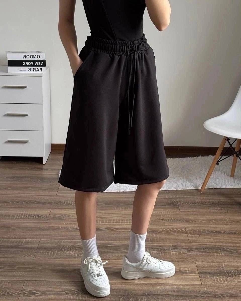 широкие шорты,шорты длинные,женские шорты,повседневные шорты,шорты бриджи