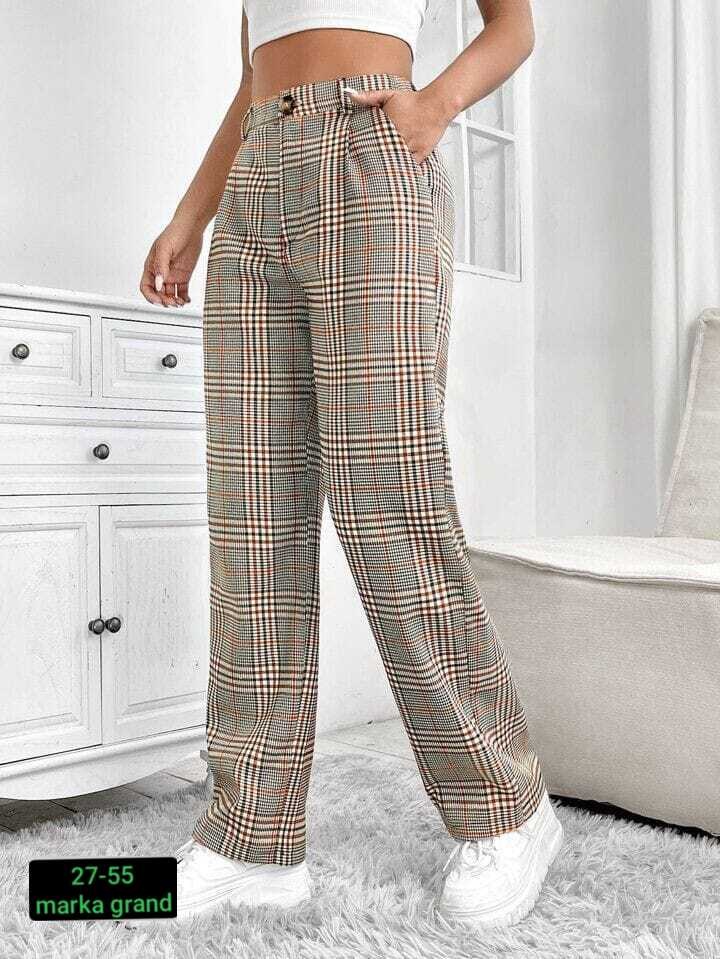 брюки в клетку,брюки в клетку с карманами,брюки женские в клетку,женские брюки,брюки в клетку прямые