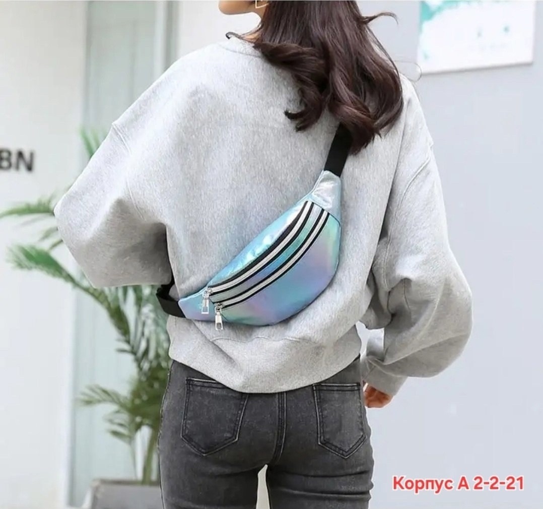 женская поясная сумка,поясная сумка,сумка поясная цветная бананка,поясная сумка для женщин,голографическая поясная сумка бананка