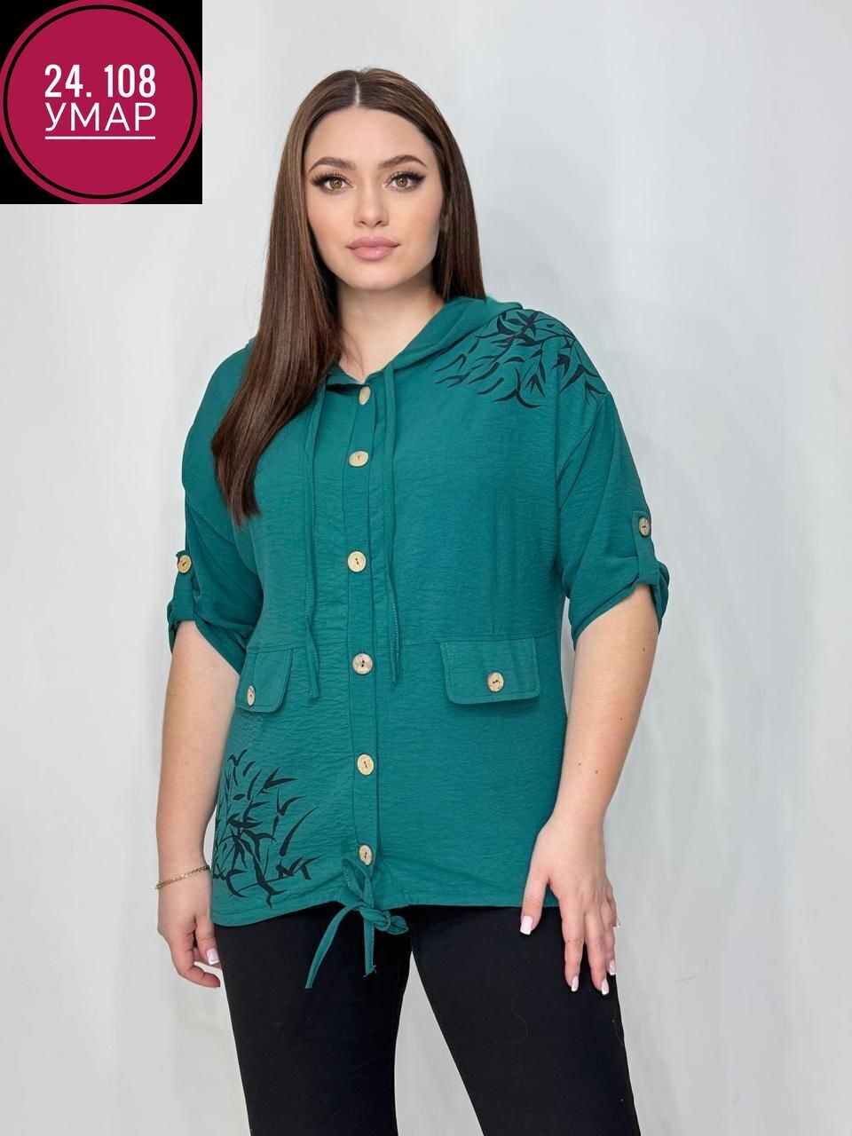 легкая женская блузка,блузка с капюшоном,туника нарядная,женская кофта,блузка летняя