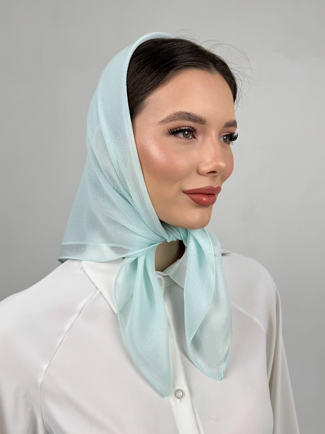 косынка,платки женские,платки косынка,косынка женская curanni 130а белая 150х55 см,платок белый