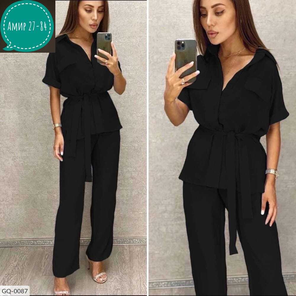 брючный костюм,костюм женский летний брючный,брючный костюм жатка,костюм двойка женский летний брючный,женский летний костюм блузка и брюки прямые цвет хаки