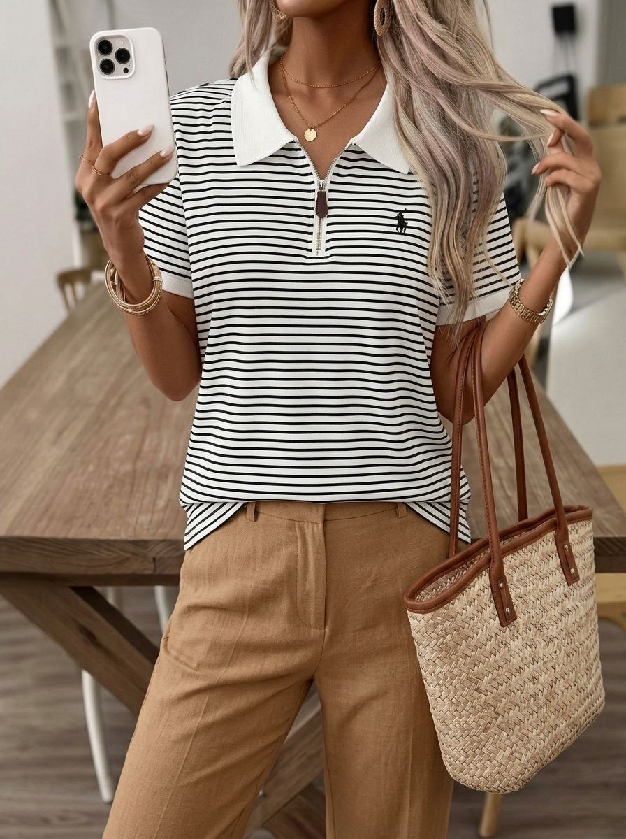 женская кофта,женская футболка поло,кофта поло,поло в полоску,женская футболка