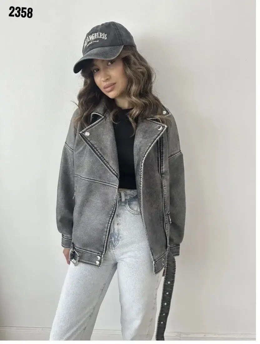 косуха серая женская,женская кожаная куртка косуха оверсайз,куртка косуха серая,куртка косуха серая из эко кожи,кожаная куртка