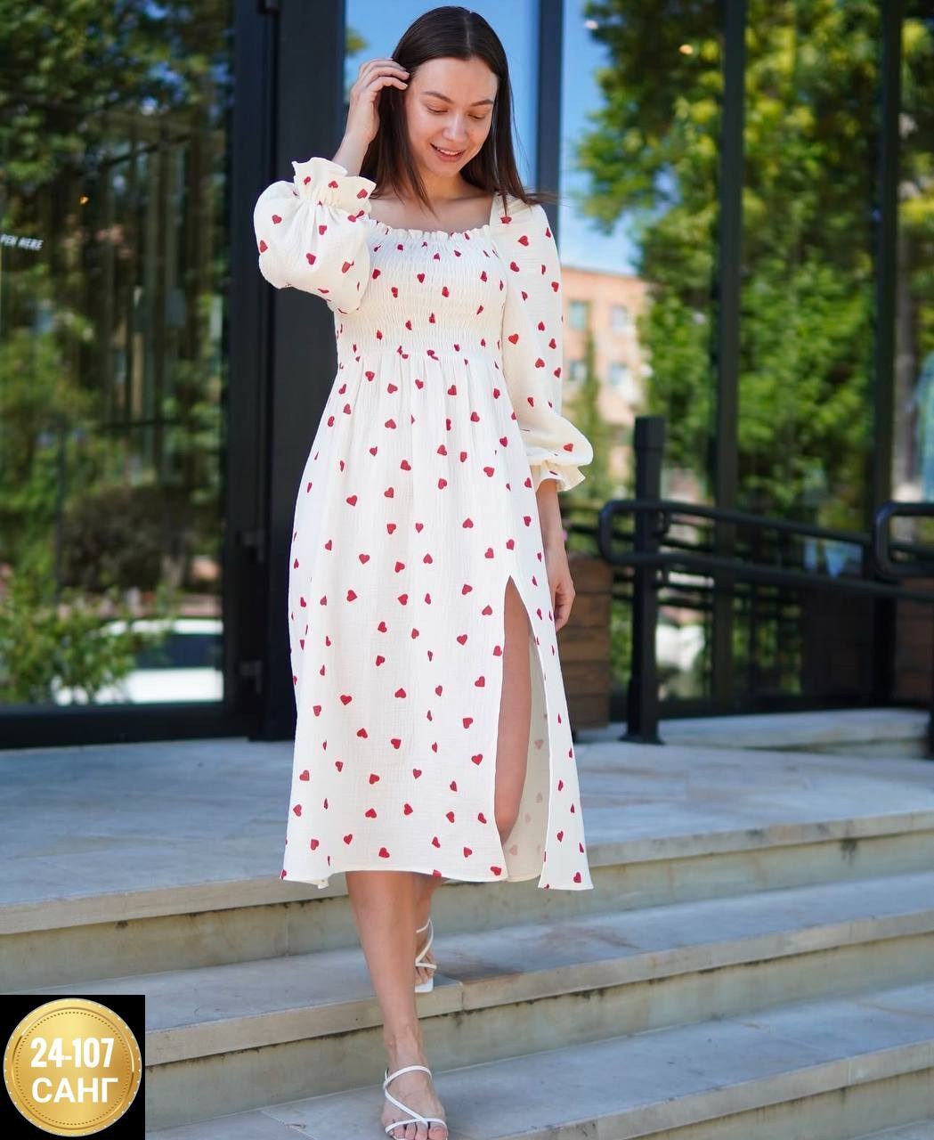 платье женской,платье муслиновое в сердечко,платье,платье летнее женское,платье сердечко