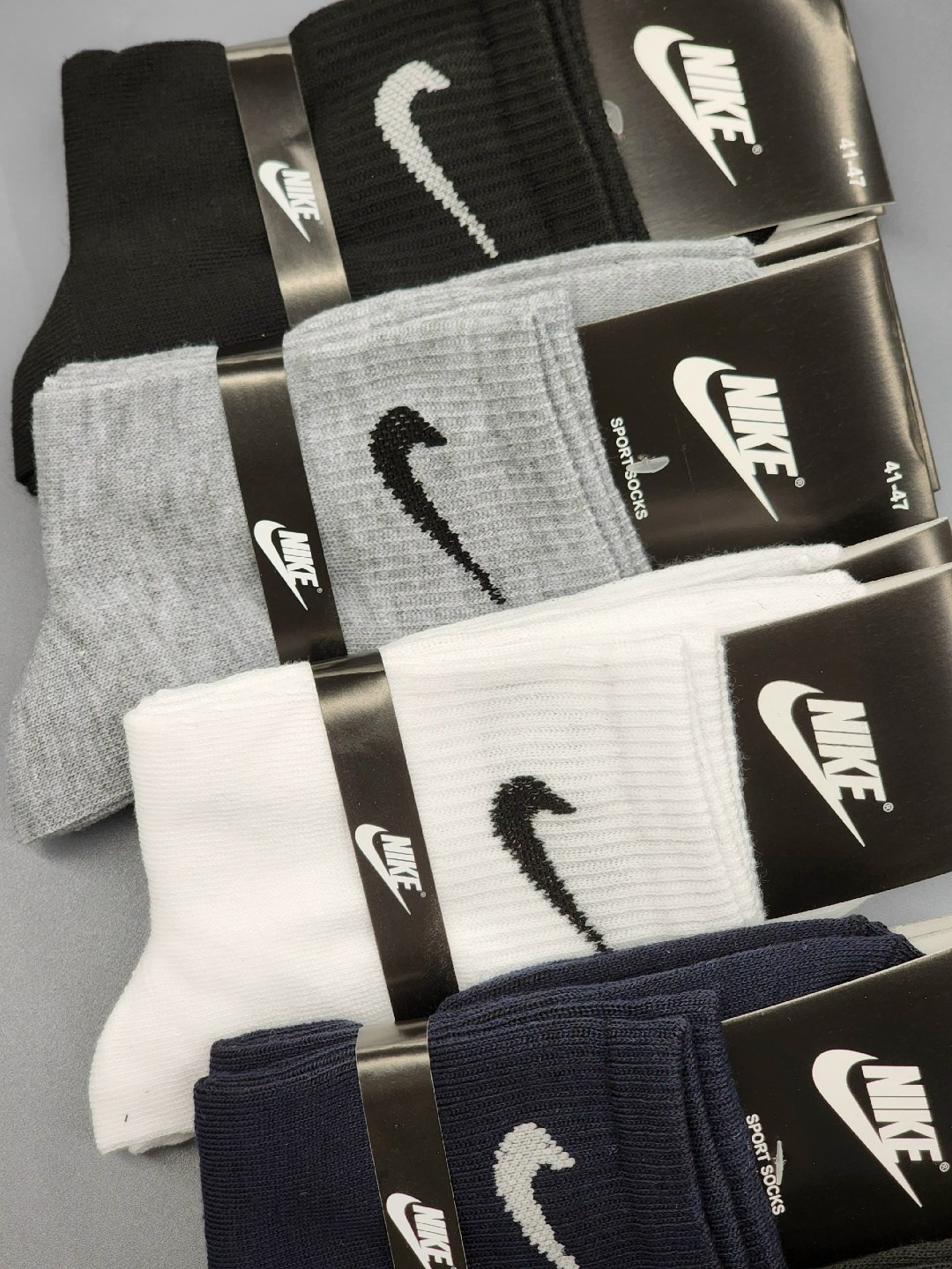 носки средние хлопковые набор 5 пар nike,мужские носки,носки nike мужские,носки спортивные,комплект носки мужские