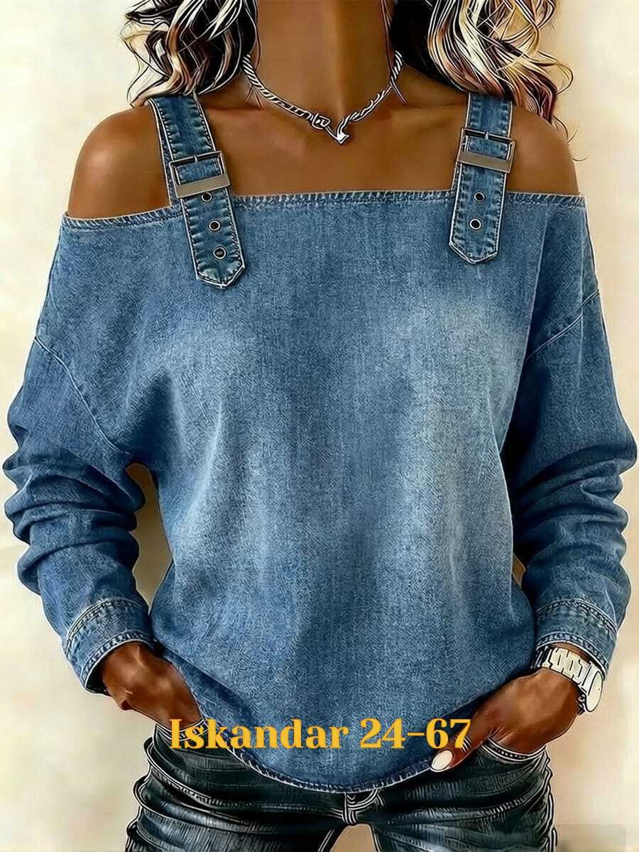 джинсовая блузка,джинсовая блузка с открытыми плечами,джинсовая кофта,кофта женская,джинсовый стиль