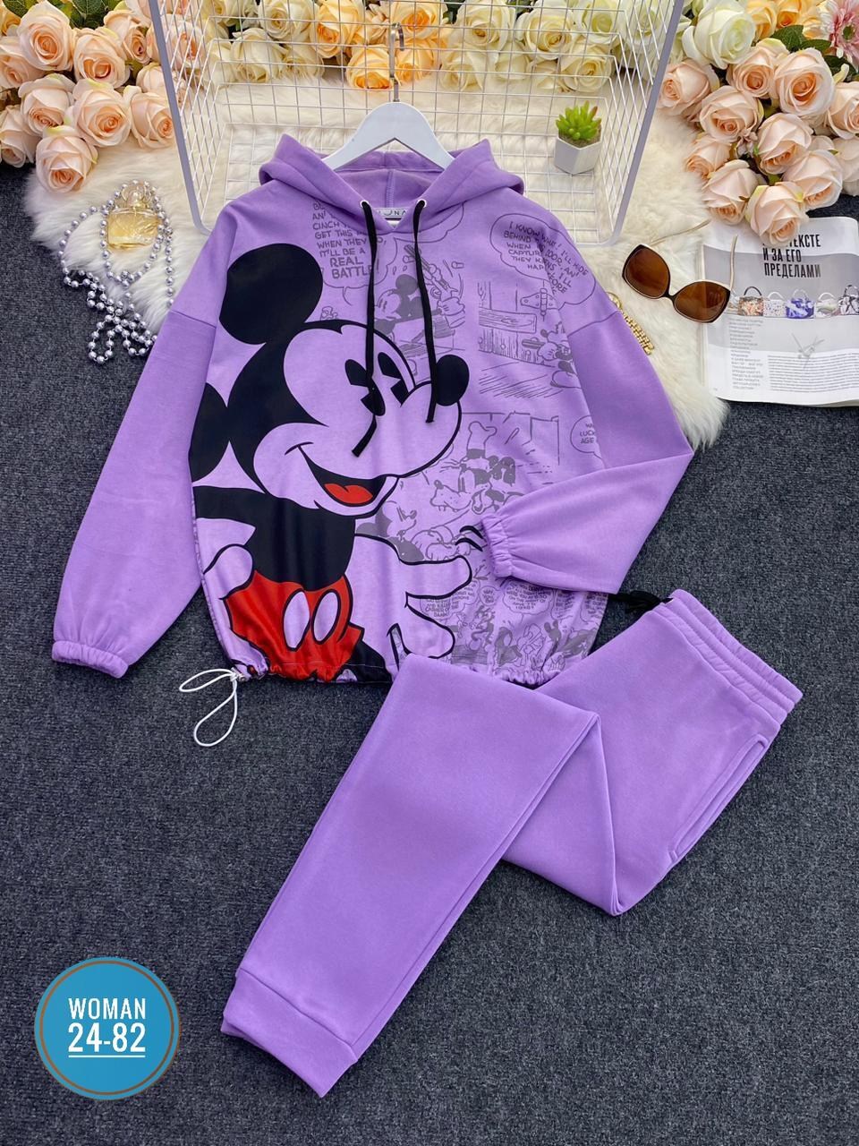 спортивный костюм с микки маусом женский,cпортивный костюм теплый,спортивный костюм микимаус женский,женский спортивный костюм на флисе,женский спортивный костюм на флисе микки