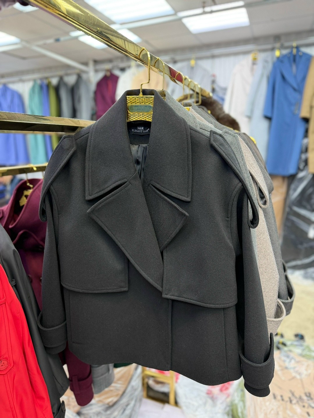 пальто женское,пальто короткое демисезонное оверсайз riscalda,полупальто,пальто и куртки,короткое пальто