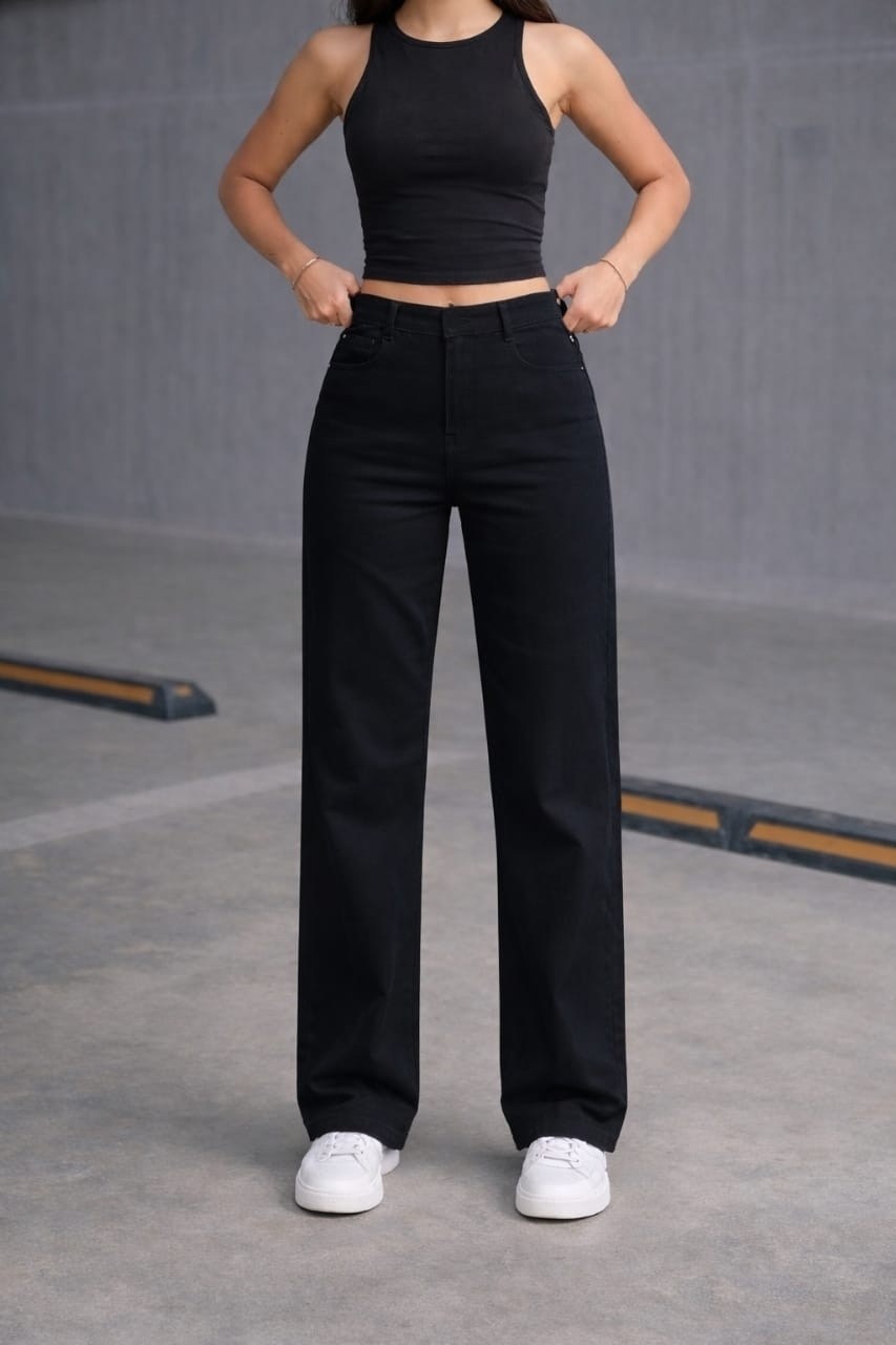 джинсы широкие,джинсы трубы,джинсы женские трубы с высокой посадкой,джинсы женский черный палаццо,джинсы чёрные