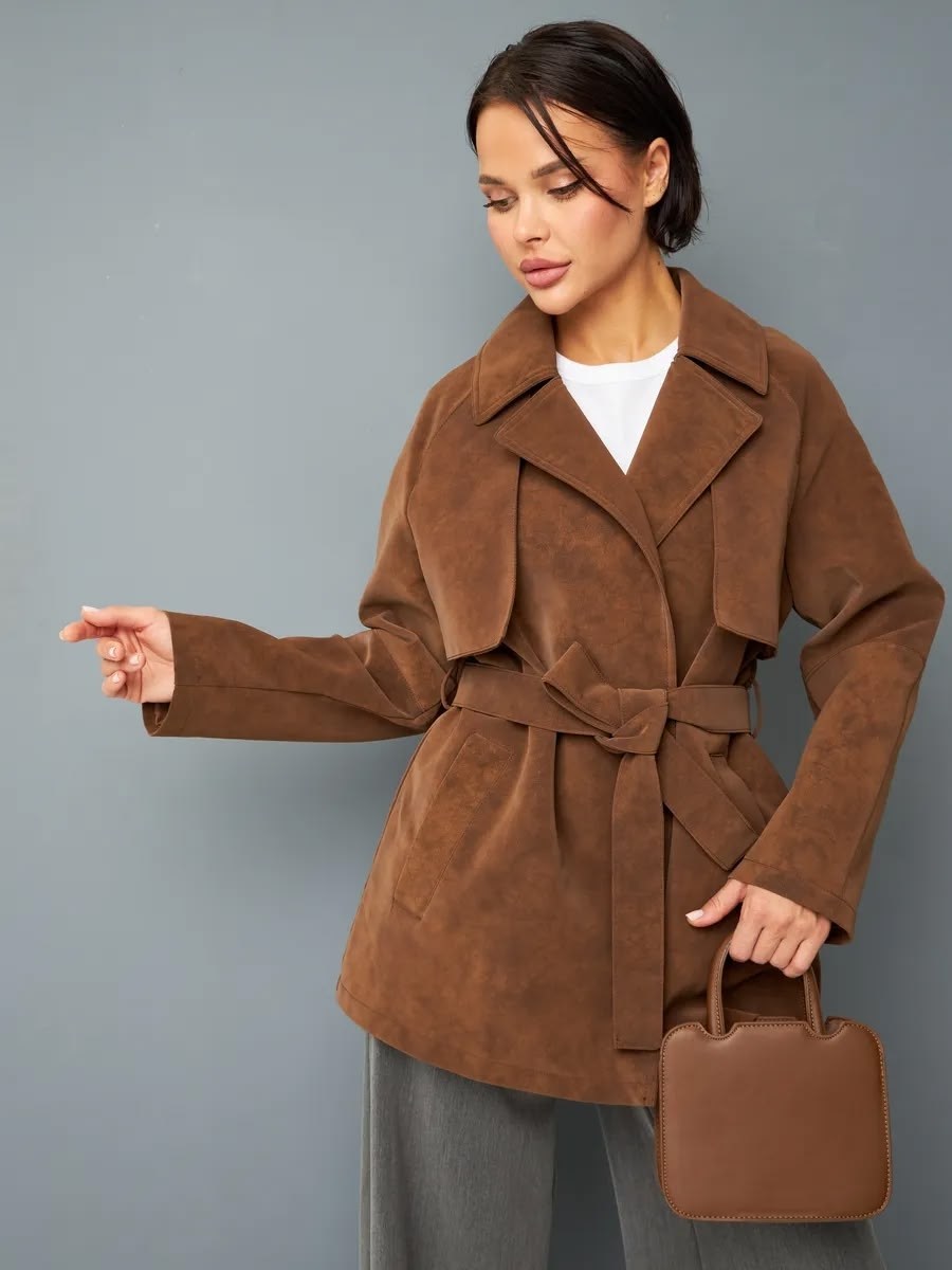 замшевая куртка,женская куртка из замши шоколад,куртка замшевая демисезонная,замшевая куртка с поясом,куртка замшевая женская