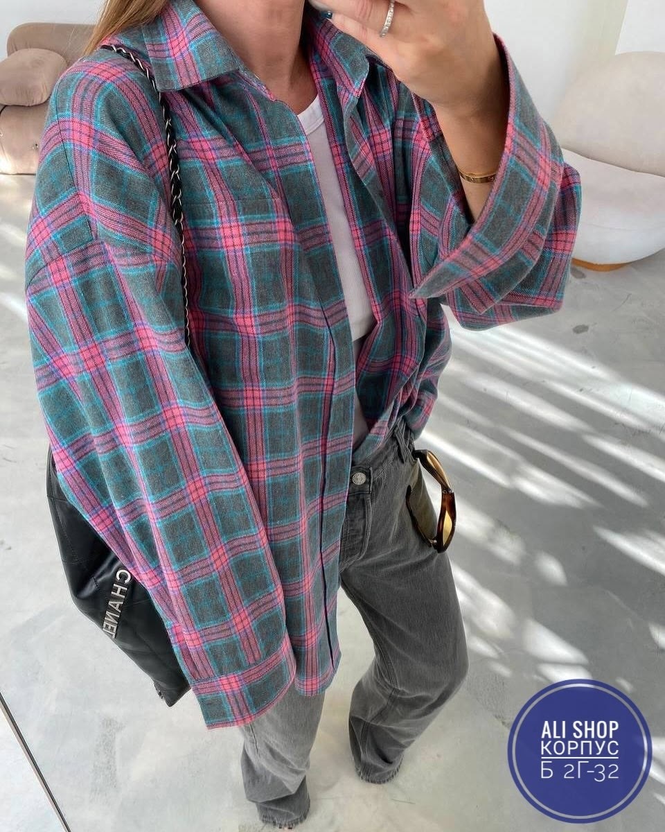 рубашка в клетку свободного кроя,рубашка в клетку свободного кроя арт. 11453931,рубашка в клетку оверсайз женская,рубашка в клетку свободного кроя арт. 11453889,рубашка в клетку женская