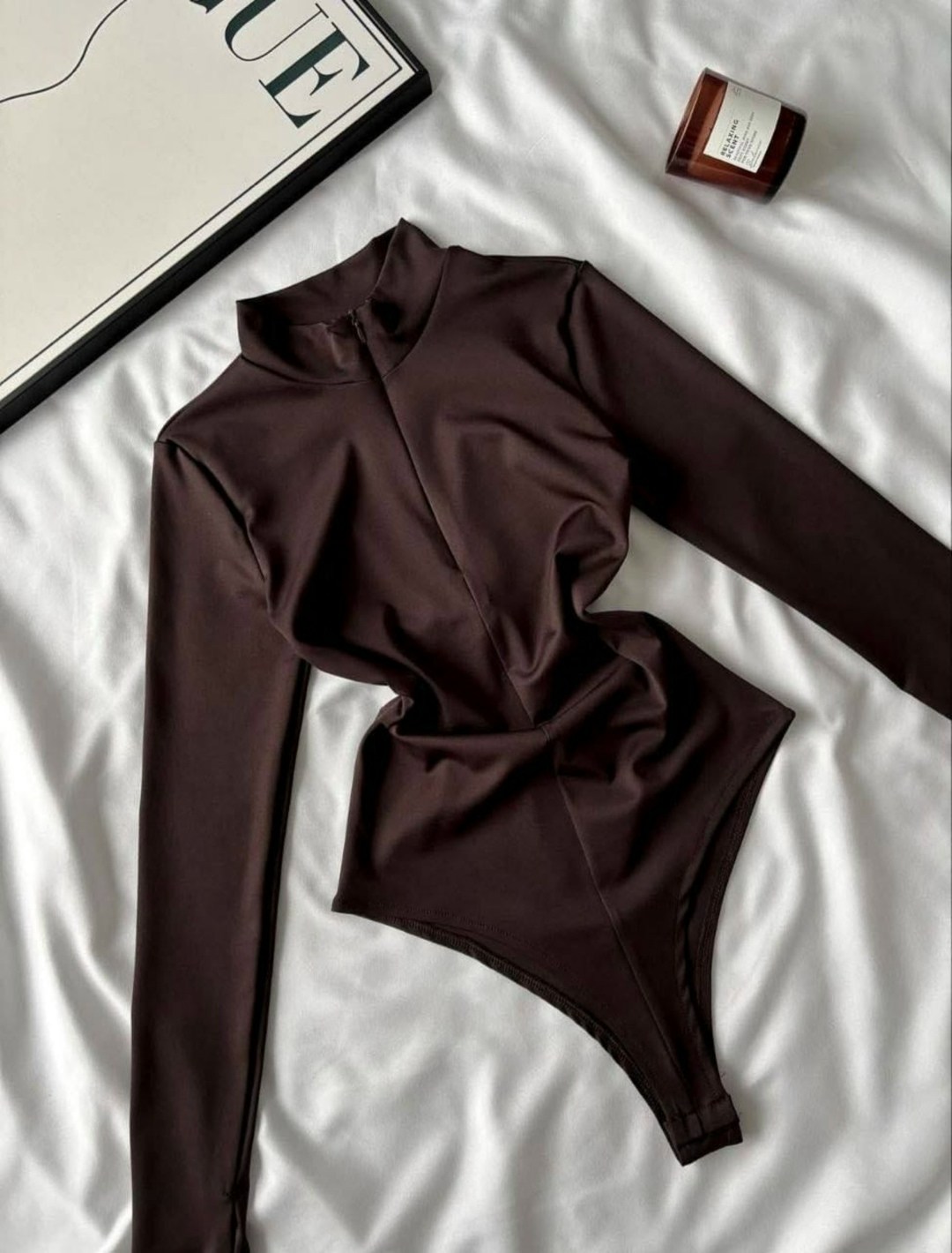 женское боди с длинным рукавом на молнии happyfox 6694785 черный,женское боди с длинным рукавом на молнии happyfox,боди лапша,боди трикотаж,женское боди с длинным рукавом на молнии