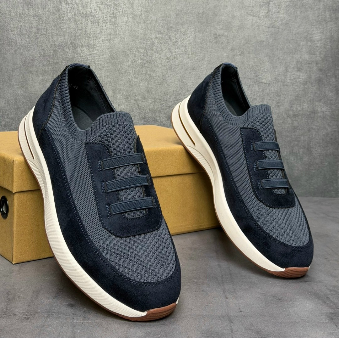 замшевые кроссовки loro piana week end walk - blue,кроссовки loro piana,,замшевые кроссовки,мужские кроссовки