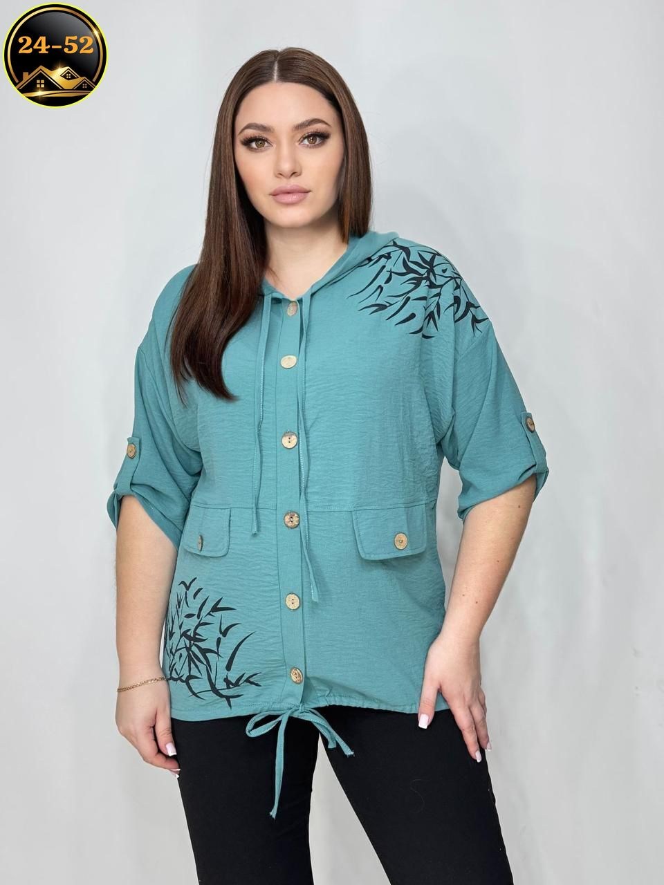 легкая женская блузка,блузка с капюшоном,туника нарядная,блузка летняя,блузка