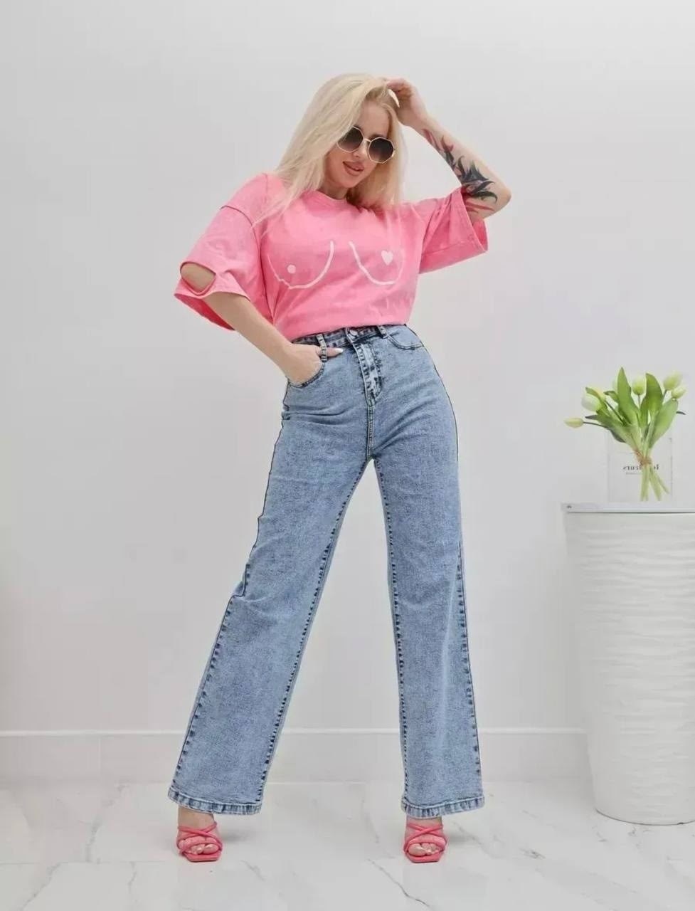 голубой джинсы широкие трубы клеш,джинсы женские,джинсы женские широкие,джинсы широкие,джинсы