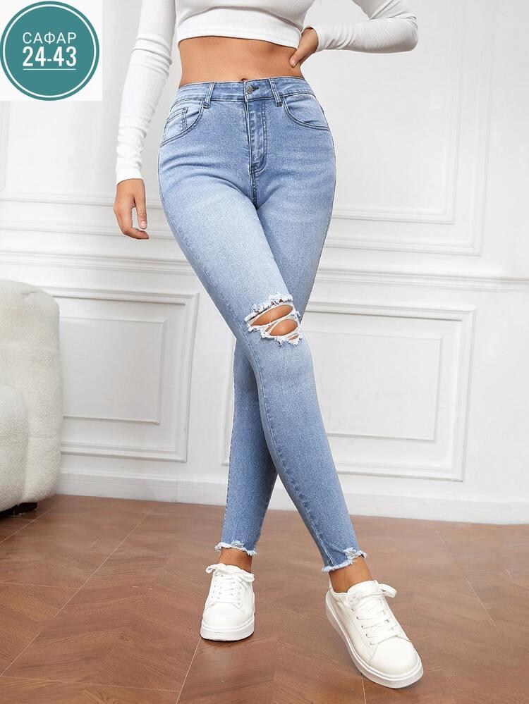женские джинсы,рваные джинсы скинни,узкие джинсы,джинсы скинни с высокой талией,джинсы модные