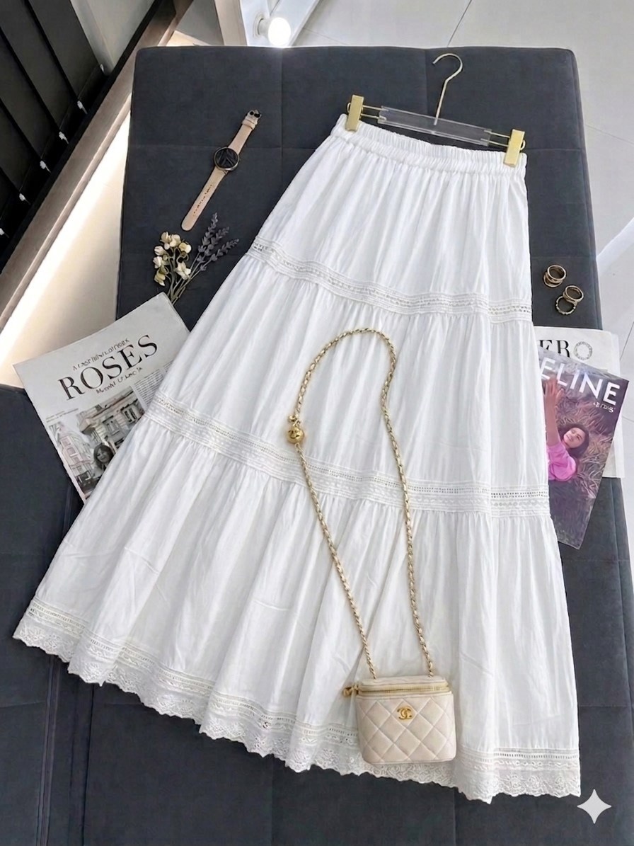 кружевная юбка,юбка с кружевами,длинные юбки,кружевная летняя юбка,юбка средней длины