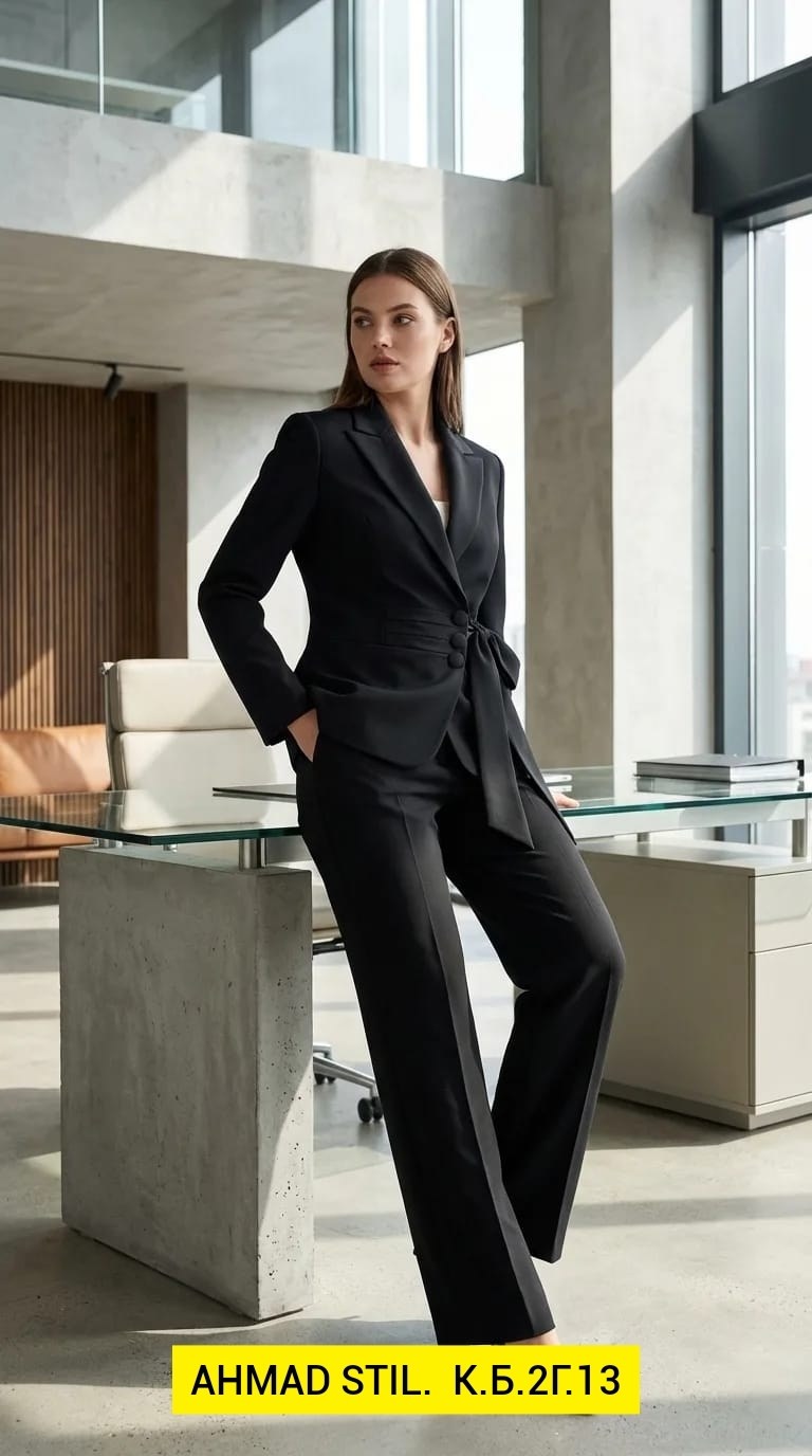 костюм брючный деловой с пиджаком doux saint,серый брючный костюм женский,женский брючный костюм,брючный костюм,серый брючный костюм