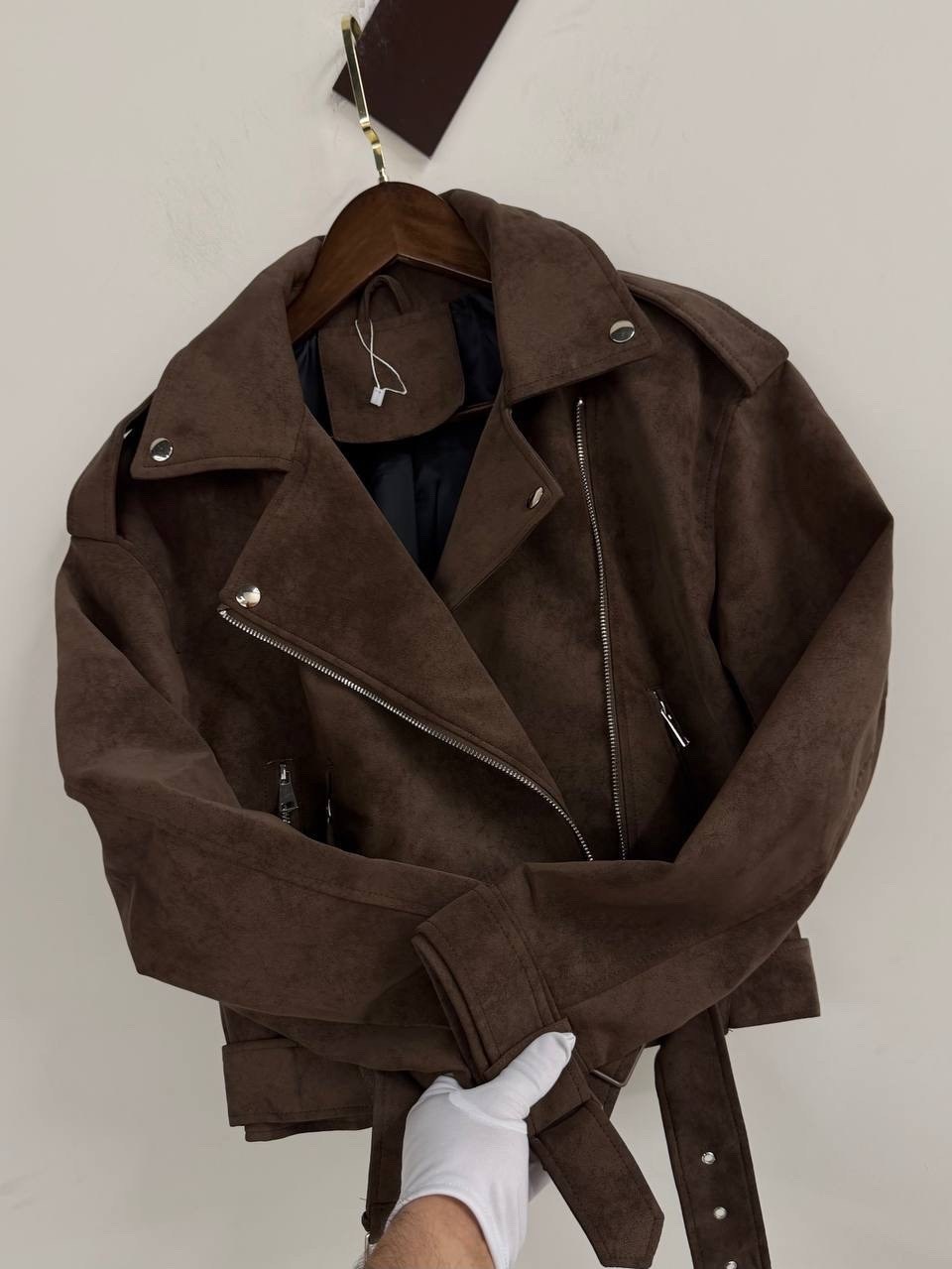 косуха кожаная куртка оверсайз saint shine,куртка косуха женская оверсайз с поясом коричневая,куртка косуха,косуха из эко замши оверсайз коричневая joyforyou,замшевая куртка