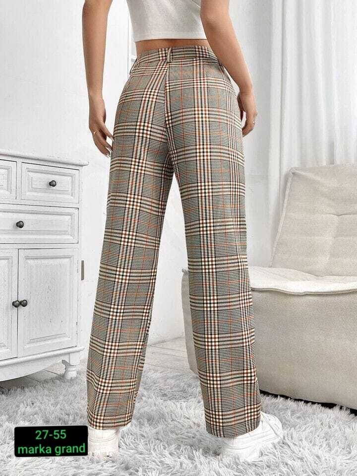 брюки в клетку,брюки в клетку с карманами,брюки женские в клетку,женские брюки,брюки в клетку прямые