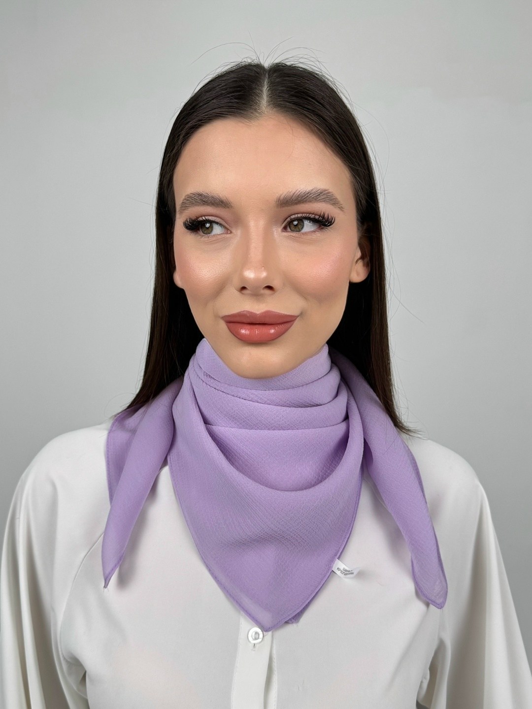 платок шелковый на голову шею,женские платки,платки косынка,однотонный женский платок,платок шифоновый