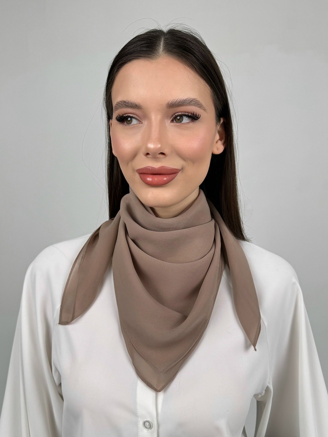 платок шелковый на голову шею,женские платки,платки косынка,однотонный женский платок,платок шифоновый