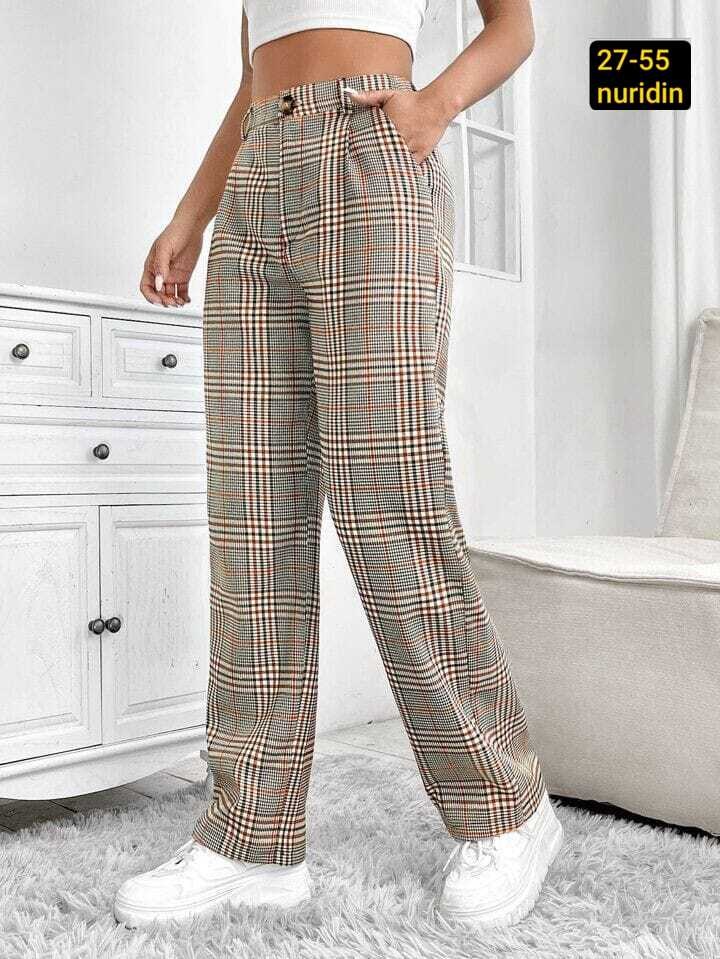 брюки в клетку,брюки в клетку с карманами,женские брюки,брюки женские клетчатые,клетчатые штаны широкие