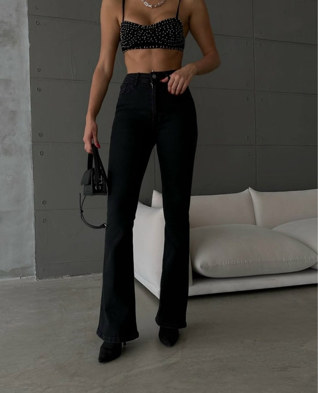 джинсы клеш женские с высокой посадкой черные zolinelli,женские джинсы,женские джинсы и брюки,джинсы стрейч,джинсы хб