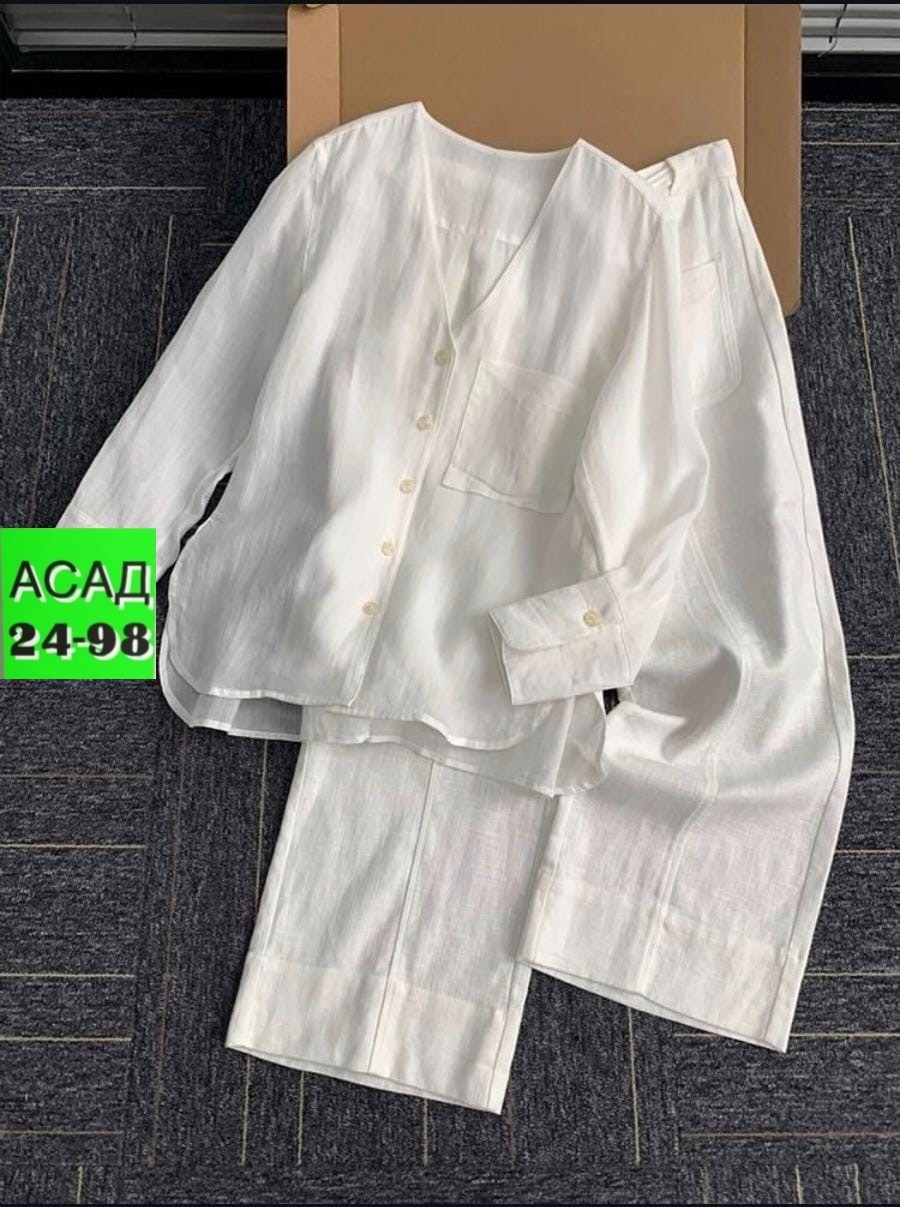костюм женский,костюм белый,костюм лен,костюм льняной,пижама женская