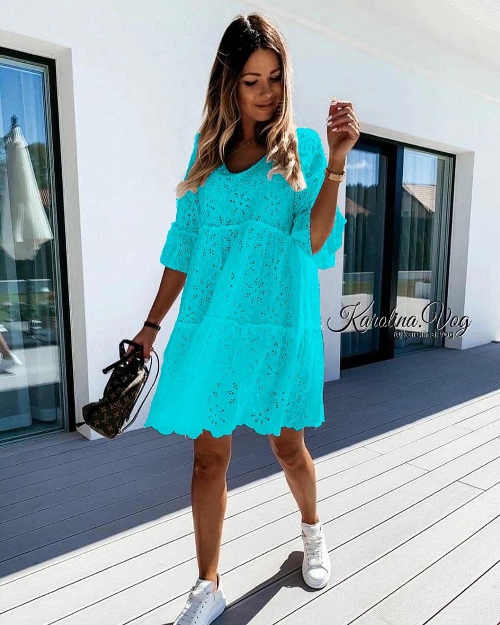 платье женской летнее,платье хб,платье летнее,платья платье летнее,платье с перфорацией из хлопка