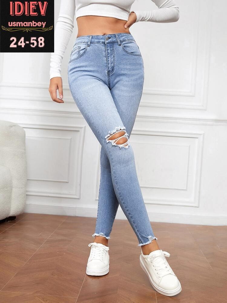 женские джинсы,рваные джинсы скинни,джинсы скинни с высокой талией,джинсы,рваные джинсы