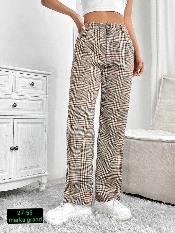 брюки в клетку,брюки в клетку с карманами,брюки женские в клетку,женские брюки,брюки в клетку прямые