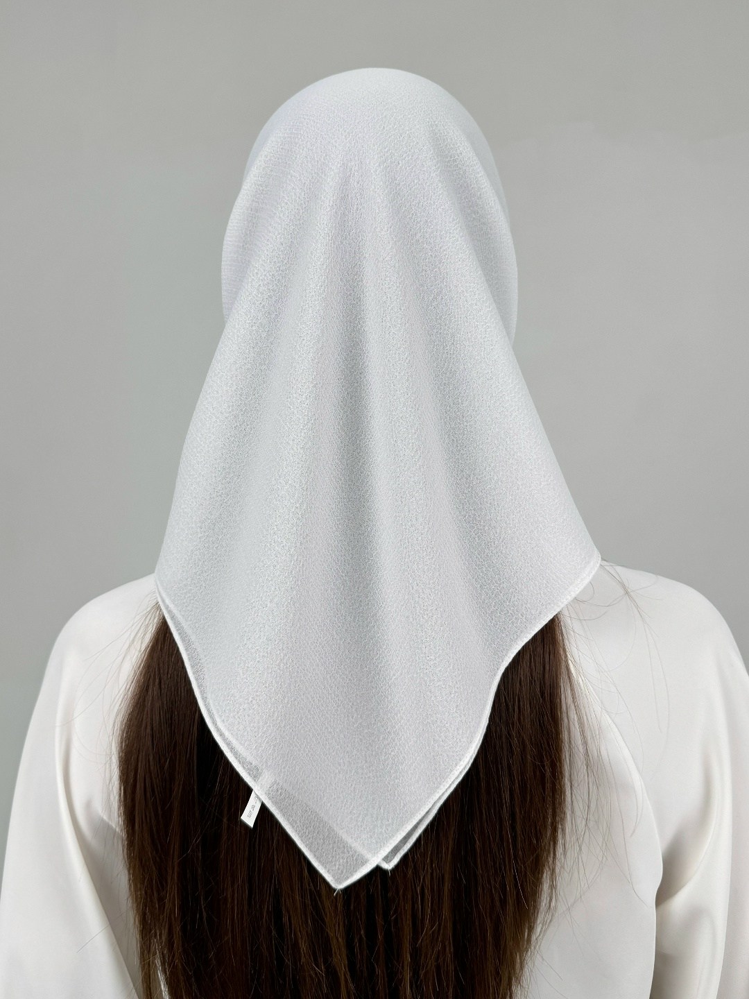 косынка,платки женские,платки косынка,косынка женская curanni 130а белая 150х55 см,платок белый