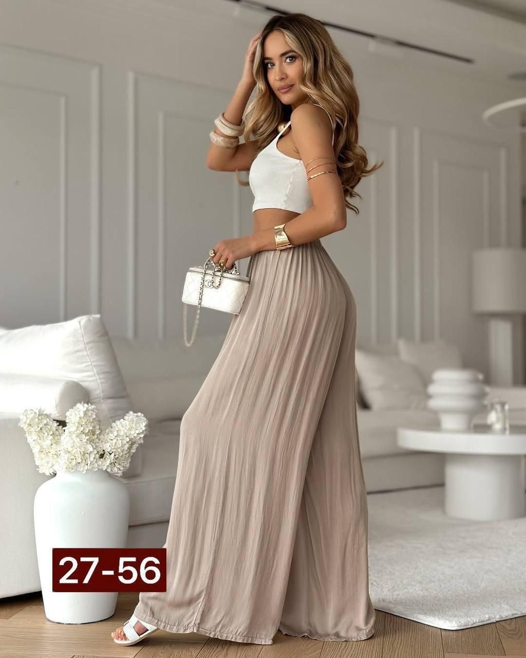 костюм женский,брюки палаццо,,шифоновые брюки,брюки модные