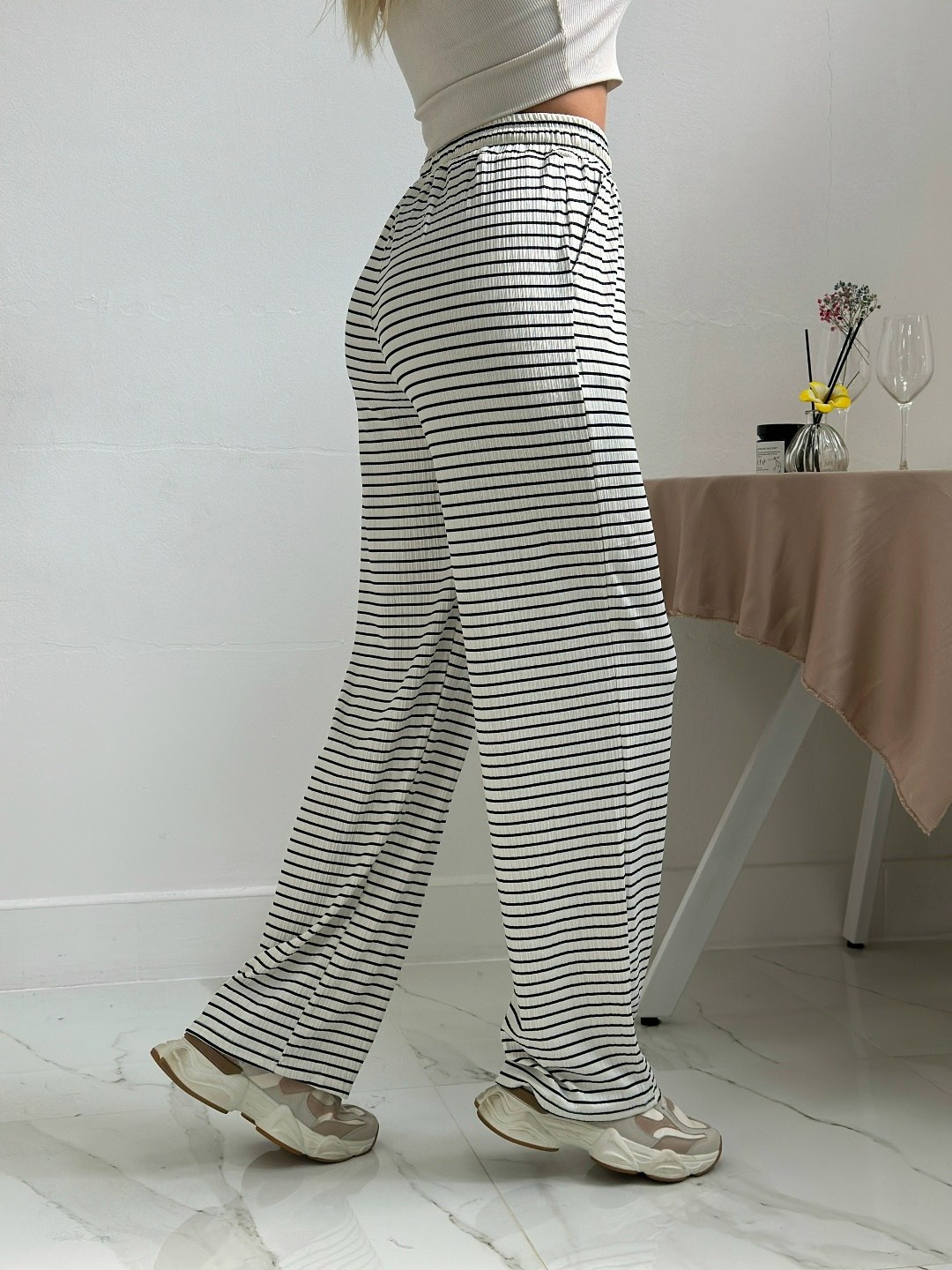 брюки палаццо,белые брюки палаццо,брюки в полоску,женские брюки,бриджи брюки