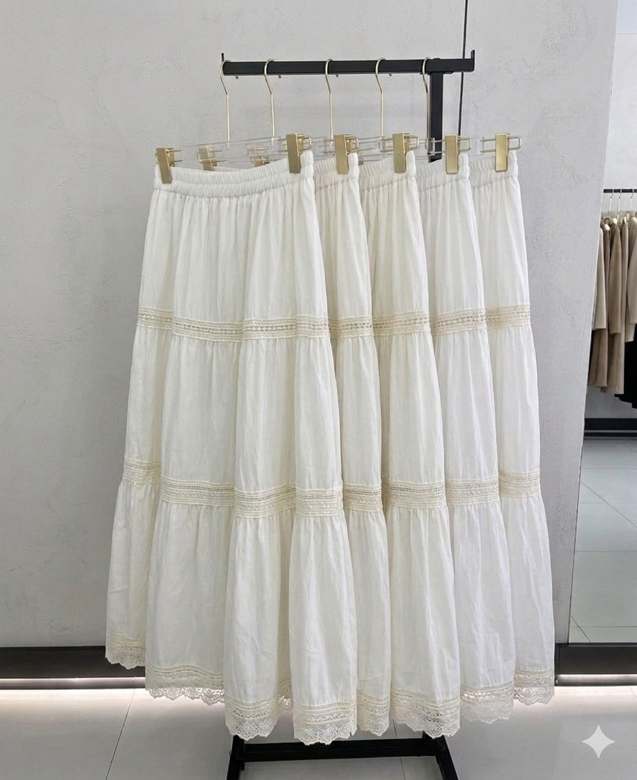 кружевная юбка,юбка с кружевами,длинные юбки,кружевная летняя юбка,юбка средней длины