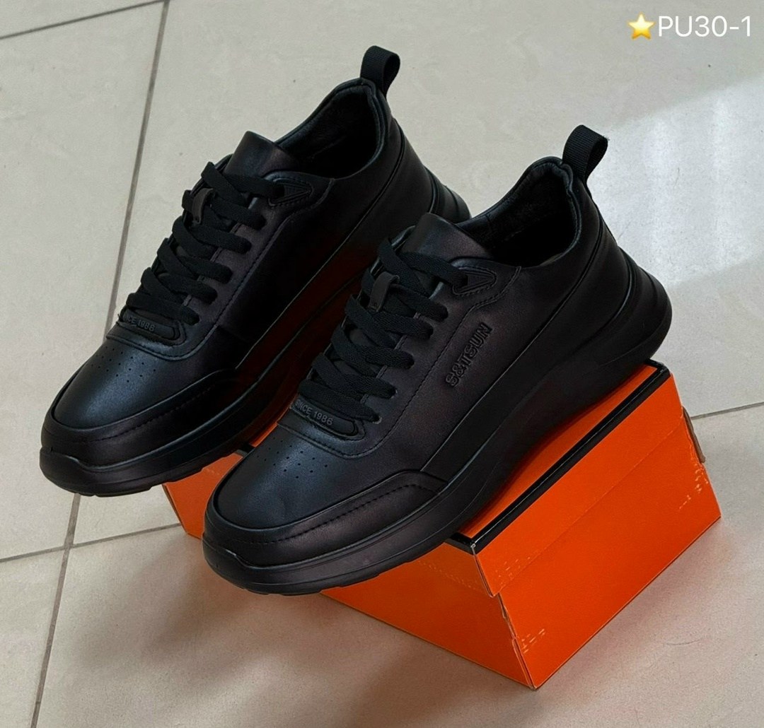 ,кроссовки прада мужские черные кожаные,полуботинки мужские,кожаные кроссовки мужские,мужская