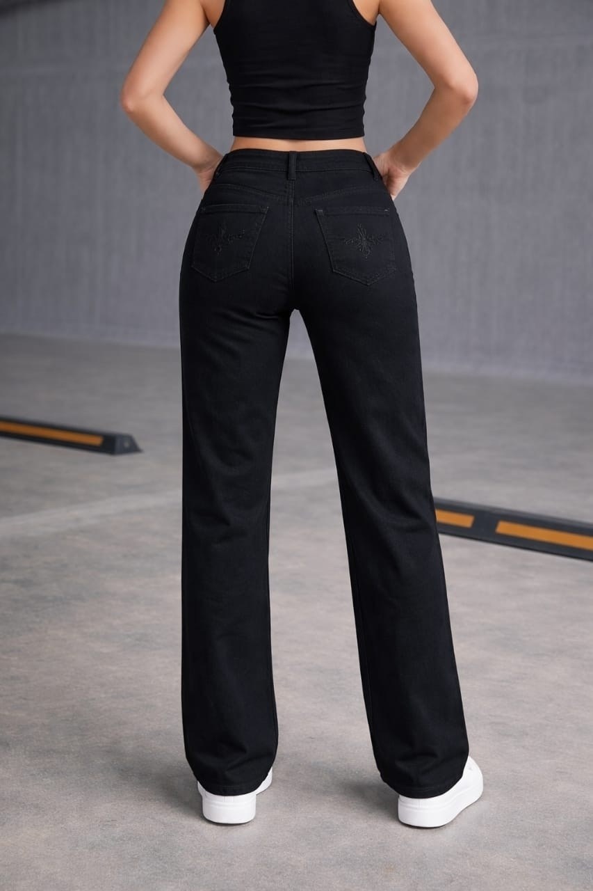 джинсы широкие,джинсы трубы,джинсы женские трубы с высокой посадкой,джинсы женский черный палаццо,джинсы чёрные