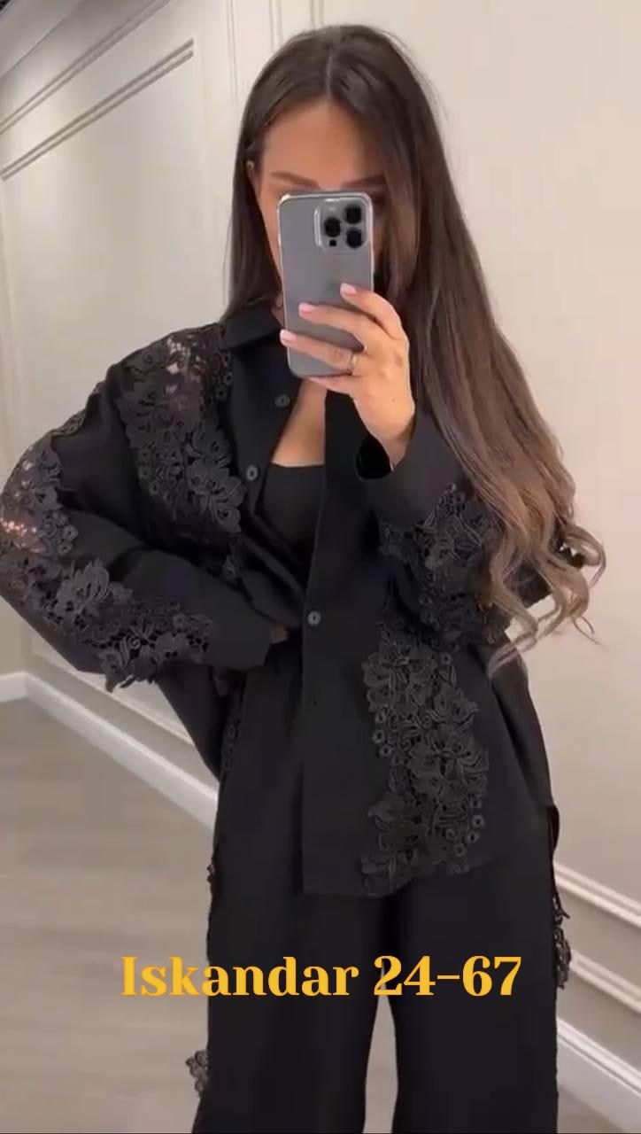 женский брючный костюм двойка,женский брючный костюм двойка арт. 772456,брючный костюм двойка женский арт. 776756,костюм двойка гипюр,брючный костюм