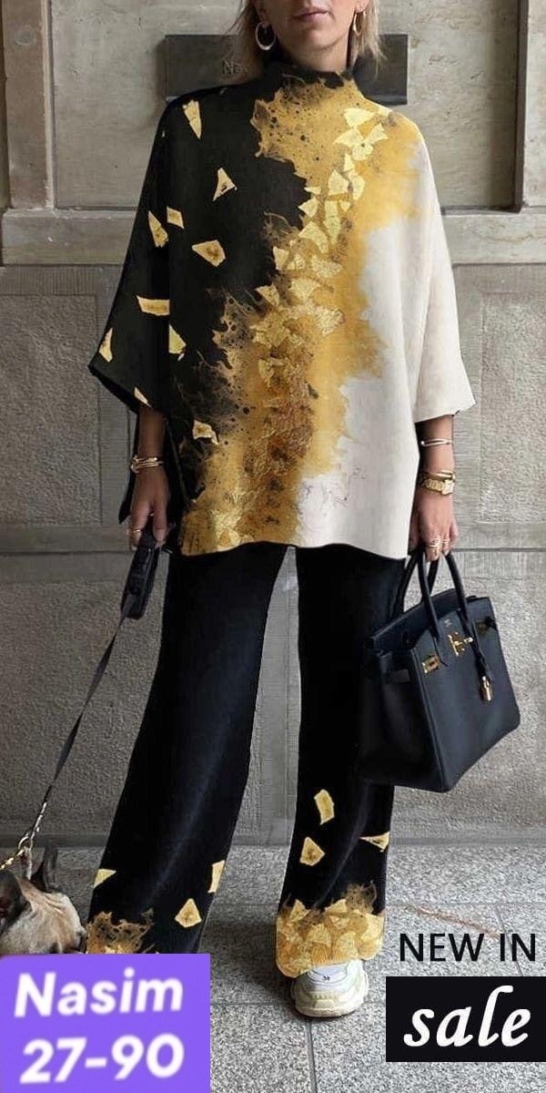 модные костюмы,костюм с принтом,женский повседневный костюм из двух предметов,костюм с брюками