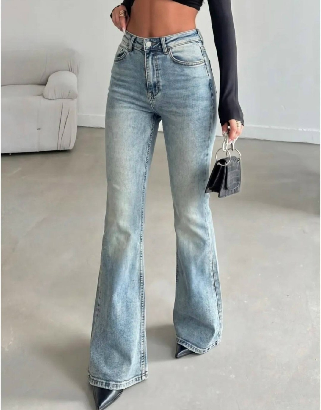 джинсы клеш женские,джинсы-клеш от колена,женские джинсы,джинсы клёш,модные джинсы